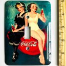 AUTHENTIC VINTAGE COCA COLA GIRLS AD METAL SINGLE LIGHT SWITCH WALL PLATE DECOR AUTHENTIC VINTAGE COCA COLA GIRLS AD METAL SINGLE LIGHT SWITCH WALL PLATE DECOR
