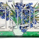 VINCENT VAN GOGH IRISES FLOWERS WHITE VASE 4 GFCI LIGHT SWITCH PLATES ROOM DECOR