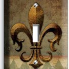 RUSTIC FLEUR DE LIS MEDIEVAL FLOWER 1 GANG LIGHT SWITCH WALL PLATE ROOM HD DECOR