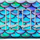 MERMAID TAIL FISH SCALES PATTERN 4 GFCI LIGHT SWITCH WALL PLATES ROOM HOME DECOR MERMAID TAIL FISH SCALES PATTERN 4 GFCI LIGHT SWITCH WALL PLATES ROOM HOME DECOR