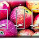 SWEET RED MACINTOSH APPLES LIGHT SWITCH 3 GFCI WALL PLATE KITCHEN HOME ART DECOR