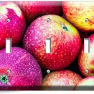 SWEET RED MACINTOSH APPLES LIGHT SWITCH 3 GANG WALL PLATE KITCHEN HOME ART DECOR