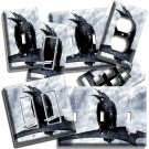 BLACK RAVEN ON SCYTHE DARK NIGHT CROW LIGHT SWITCH OUTLET WALL PLATE ROOM DECOR BLACK RAVEN ON SCYTHE DARK NIGHT CROW LIGHT SWITCH OUTLET WALL PLATE ROOM DECOR
