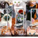 CUTE BLACK KITTIE CATS BLUE GREEN EYES 3 GFCI LIGHT SWITCH WALL PLATE ROOM DECOR