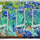 VINCENT VAN GOGH IRISES FLOWER GARDEN 3 GFCI LIGHT SWITCH PLATE ART STUDIO DECOR VINCENT VAN GOGH IRISES FLOWER GARDEN 3 GFCI LIGHT SWITCH PLATE ART STUDIO DECOR