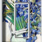 VINCENT VAN GOGH IRISES FLOWERS WHITE VASE 1 GFCI LIGHT SWITCH PLATES ROOM DECOR
