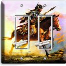 AMERICAN INDIAN CHIEF WARRIOR ON HORSE DOUBLE GFCI LIGHT SWITCH PLATE ROOM DECOR AMERICAN INDIAN CHIEF WARRIOR ON HORSE DOUBLE GFCI LIGHT SWITCH PLATE ROOM DECOR
