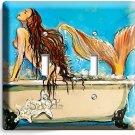 SEXY MERMAID TAKING BUBBLE BATH LIGHT SWITCH 2 GANG PLATE BATHROOM ROOM HD DECOR SEXY MERMAID TAKING BUBBLE BATH LIGHT SWITCH 2 GANG PLATE BATHROOM ROOM HD DECOR
