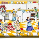 RETRO HOUSEWIVES 50'S KITCHEN PATTERN 3 GANG LIGHT SWITCH WALL PLATE HOME DECOR RETRO HOUSEWIVES 50'S KITCHEN PATTERN 3 GANG LIGHT SWITCH WALL PLATE HOME DECOR