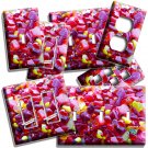 RED YELLOW SEA GLASS LIGHT SWITCH OUTLET PLATES ROOM BEACH HOUSE BATHROOM DECOR RED YELLOW SEA GLASS LIGHT SWITCH OUTLET PLATES ROOM BEACH HOUSE BATHROOM DECOR