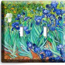 VINCENT VAN GOGH IRISES FLOWER GARDEN 2 GANG LIGHT SWITCH PLATE ART STUDIO DECOR VINCENT VAN GOGH IRISES FLOWER GARDEN 2 GANG LIGHT SWITCH PLATE ART STUDIO DECOR