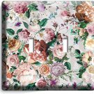 VICTORIAN FLORAL PATTERN ROSES PEONIES 2 GANG LIGHT SWITCH WALL PLATE ROOM DECOR VICTORIAN FLORAL PATTERN ROSES PEONIES 2 GANG LIGHT SWITCH WALL PLATE ROOM DECOR