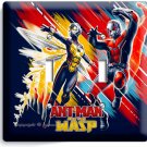 ANT MAN AND THE WASP SMALL SUPERHEROES 2 GANG LIGHT SWITCH WALL PLATE ROOM DECOR ANT MAN AND THE WASP SMALL SUPERHEROES 2 GANG LIGHT SWITCH WALL PLATE ROOM DECOR