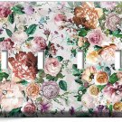 VICTORIAN FLORAL PATTERN ROSES PEONIES 4 GANG LIGHT SWITCH WALL PLATE ROOM DECOR VICTORIAN FLORAL PATTERN ROSES PEONIES 4 GANG LIGHT SWITCH WALL PLATE ROOM DECOR