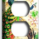 EXOTIC JAPANESE PEACOCK LOVE BIRDS FLOWER TREE OUTLET WALL PLATE ROOM HOME DECOR