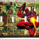 DEADPOOL SUPERHERO COMICS BOOK PAGE 4 GANG LIGHT SWITCH WALL PLATE ROOM HD DECOR