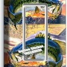 LARGEMOUTH BASS FISHING AMERICAN OUTDOORS LIGHT SWITCH 1 GFCI PLATES CABIN DECOR