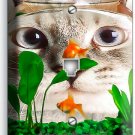 FUNNY CAT WATCHING GOLD FISH AQUARIUM PHONE TELEPHONE COVER PLATE ROOM ART DECOR FUNNY CAT WATCHING GOLD FISH AQUARIUM PHONE TELEPHONE COVER PLATE ROOM ART DECOR