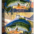 LARGEMOUTH BASS FISHING AMERICAN OUTDOOR PHONE TELEPHONE COVER PLATE CABIN DECOR LARGEMOUTH BASS FISHING AMERICAN OUTDOOR PHONE TELEPHONE COVER PLATE CABIN DECOR