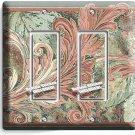 ACANTHUS LEAF VICTORIAN RUSTIC PATTERN DOUBLE GFCI LIGHT SWITCH PLATE ROOM DECOR ACANTHUS LEAF VICTORIAN RUSTIC PATTERN DOUBLE GFCI LIGHT SWITCH PLATE ROOM DECOR