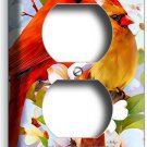 COLORFUL CARDINAL BIRDS MAGNOLIA FLOWERS TREE OUTLET WALL PLATES ROOM HOME DECOR