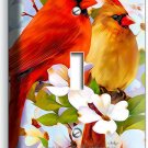 CARDINAL BIRDS MAGNOLIA FLOWERS TREE 1 GANG LIGHT SWITCH WALL PLATES ROOM DECOR