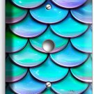 MERMAID TAIL FISH SCALE PATTERN LIGHT DIMMER CABLE WALLPLATE AQUARIUM ROOM DECOR