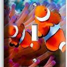 TROPICAL SEA CORAL CLOWN FISH AQUARIUM LIGHT SWITCH 1 GANG WALL PLATE HOME DECOR
