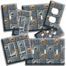 RUSTIC WARN OUT TILE LOOK LIGHT SWITCH OUTLET WALL PLATES BATHROOM KITCHEN DECOR RUSTIC WARN OUT TILE LOOK LIGHT SWITCH OUTLET WALL PLATES BATHROOM KITCHEN DECOR