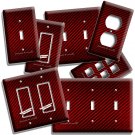RED CARBON FIBER LOOK LIGHT SWITCH OUTLET COVER WALL PLATE MAN CAVE GARAGE DECOR RED CARBON FIBER LOOK LIGHT SWITCH OUTLET COVER WALL PLATE MAN CAVE GARAGE DECOR