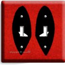 DEADPOOL FACE MASK COMICS SUPERHERO 2 GANG LIGHT SWITCH WALL PLATE ROOM HD DECOR DEADPOOL FACE MASK COMICS SUPERHERO 2 GANG LIGHT SWITCH WALL PLATE ROOM HD DECOR