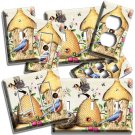 COUNTRY BIRD HOUSE NEST BEES FLOWERS LIGHT SWITCH PLATE OUTLET FOLK ART HD DECOR COUNTRY BIRD HOUSE NEST BEES FLOWERS LIGHT SWITCH PLATE OUTLET FOLK ART HD DECOR