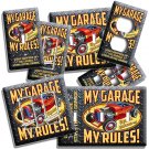 MY GARAGE RULES HOT ROD CAR LIGHT SWITCH OUTLET WALL PLATES ROOM MAN CAVE DECOR MY GARAGE RULES HOT ROD CAR LIGHT SWITCH OUTLET WALL PLATES ROOM MAN CAVE DECOR