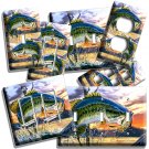 LARGEMOUTH BASS FISHING AMERICAN OUTDOORS LIGHT SWITCH OUTLET PLATES CABIN DECOR LARGEMOUTH BASS FISHING AMERICAN OUTDOORS LIGHT SWITCH OUTLET PLATES CABIN DECOR