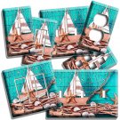 NAUTICAL BOAT SEA SHELLS FISH NET LIGHT SWITCH WALL PLATES OUTLET BATHROOM DECOR NAUTICAL BOAT SEA SHELLS FISH NET LIGHT SWITCH WALL PLATES OUTLET BATHROOM DECOR