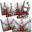 RED ELECTRIC GUITAR NOTES LIGHT SWITCH OUTLET WALL PLATE MUSIC STUDIO ROOM DECOR RED ELECTRIC GUITAR NOTES LIGHT SWITCH OUTLET WALL PLATE MUSIC STUDIO ROOM DECOR