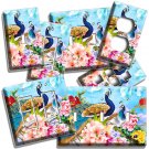 FLORAL PEACOCK BIRDS COLORFUL FEATHERS LIGHT SWITCH OUTLET WALL PLATE ROOM DECOR FLORAL PEACOCK BIRDS COLORFUL FEATHERS LIGHT SWITCH OUTLET WALL PLATE ROOM DECOR