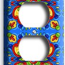 BLUE MEXICAN TALAVERA TILE LOOK OUTLET COVER PLATE COUNTRY KITCHEN ROOM FOLK ART BLUE MEXICAN TALAVERA TILE LOOK OUTLET COVER PLATE COUNTRY KITCHEN ROOM FOLK ART