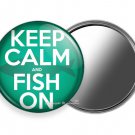 KEEP CALM AND FISH ON FUNNY FISHING QUOTE PURSE MAKEUP HANDHELD MIRROR GIFT IDEA KEEP CALM AND FISH ON FUNNY FISHING QUOTE PURSE MAKEUP HANDHELD MIRROR GIFT IDEA