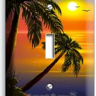 ROMANTIC SUNSET TROPICAL ISLAND PALMS 1 GANG LIGHT SWITCH WALL PLATES ROOM DECOR