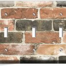 RUSTIC RECLAIMED EXPOSED BRICK WALL 3 GANG LIGHT SWITCH PLATE ROOM HOME HD DECOR RUSTIC RECLAIMED EXPOSED BRICK WALL 3 GANG LIGHT SWITCH PLATE ROOM HOME HD DECOR