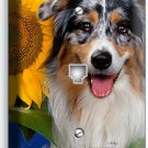 COLLIE DOG IN SUNFLOWERS PHONE TELEPHONE WALL COVER GROOMING PET SALON ART DECOR COLLIE DOG IN SUNFLOWERS PHONE TELEPHONE WALL COVER GROOMING PET SALON ART DECOR