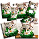 FUNNY CAT WATCHING GOLD FISH AQUARIUM LIGHT SWITCH OUTLET WALL PLATES ROOM DECOR