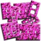 SMALL HOT PINK PETUNIAS FLOWERS LIGHT SWITCH OUTLET WALL PLATE FLORAL ROOM DECOR SMALL HOT PINK PETUNIAS FLOWERS LIGHT SWITCH OUTLET WALL PLATE FLORAL ROOM DECOR