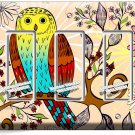 WHIMSICAL OWL TREE FLOWERS 3 GFCI LIGHT SWITCH WALL PLATE NURSERY ROOM ART DECOR WHIMSICAL OWL TREE FLOWERS 3 GFCI LIGHT SWITCH WALL PLATE NURSERY ROOM ART DECOR