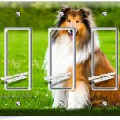 GORGEOUS ROUGH COLLIE DOG 3 GFI LIGHT SWITCH WALL PLATE GROOMING PET SALON DECOR GORGEOUS ROUGH COLLIE DOG 3 GFI LIGHT SWITCH WALL PLATE GROOMING PET SALON DECOR
