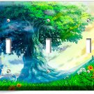 GIANT SEQUOIA TREE OF LIFE ANIME 3 GANG LIGHT SWITCH WALL PLATE BEDROOM HD DECOR