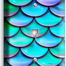 MERMAID TAIL FISH SCALE PATTERN PHONE TELEPHONE WALL PLATE COVER ROOM HOME DECOR