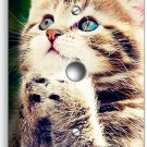 CUTE LUCKY PRAYING KITTY PUSSY CAT LIGHT DIMMER CABLE PLATES ROOM HOME ART DECOR CUTE LUCKY PRAYING KITTY PUSSY CAT LIGHT DIMMER CABLE PLATES ROOM HOME ART DECOR