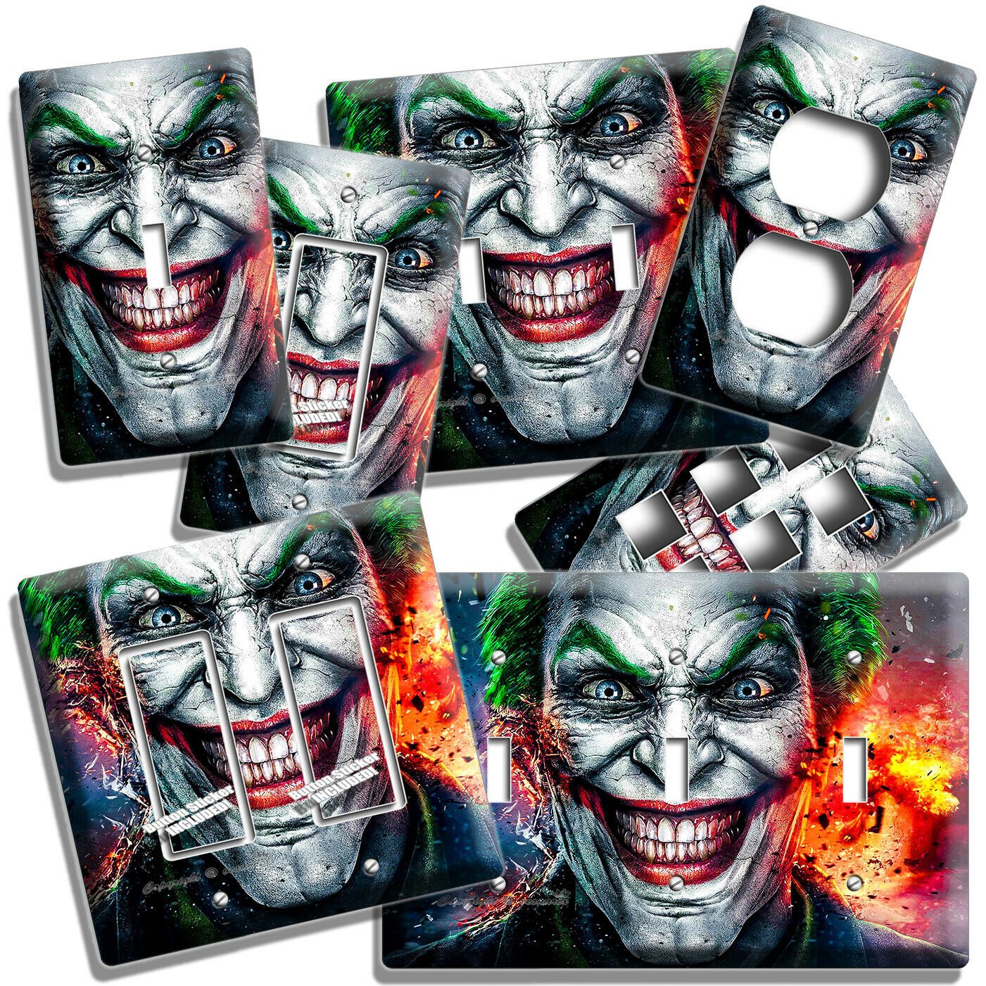 VIBRANT JOKER SUPERVILLAIN DARK KNIGHT LIGHT SWITCH OUTLET WALL PLATE ...